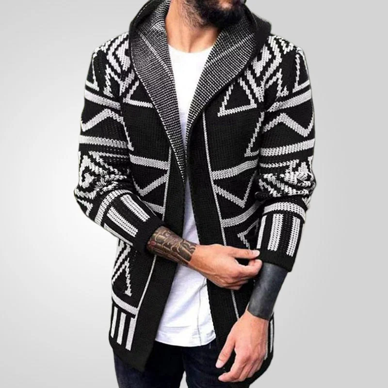 Sukestyle Jacquard Knitted Sweater Jacket