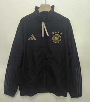 2025 Germany Windbreaker Black Soccer Jersey