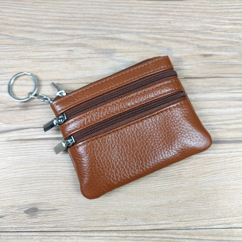 Explosions Genuine Leather Coin Purse Ladies Home Zipper Key Bag Multifunctional Card Bag Coin Coin Coin Bag