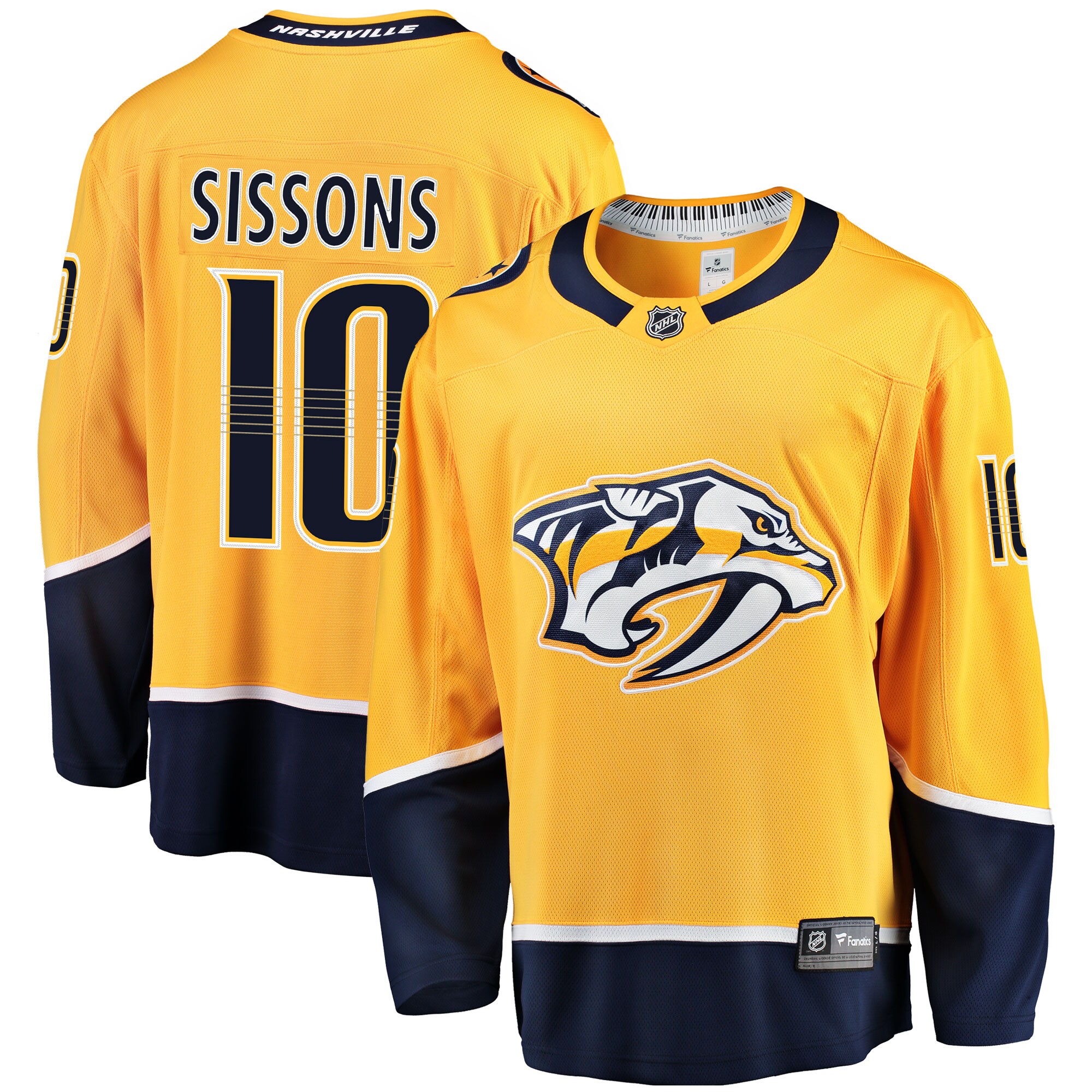 Colton Sissons Nashville Predators Fanatics Breakaway   Jersey &ndash; Gold mysite