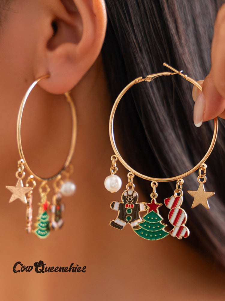 Women’s Christmas Tree Bell Snowflake Candy Earrings Multi / One