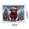 Christmas Highland Cow-14CT Stamped Cross Stitch 50*40cm tapestrymarket