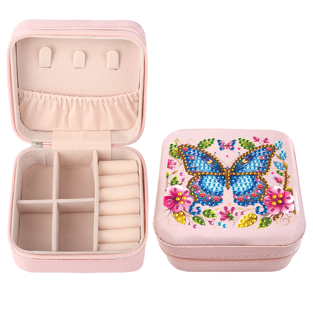 Special Shape Butterfly 5D DIY Diamond Painting Jewelry Box for Art Crafts