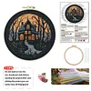 Dusk Cabin Halloween Stamped Embroidery Kit DIY Cross Stitch Set 30x30cm tapestrymarket