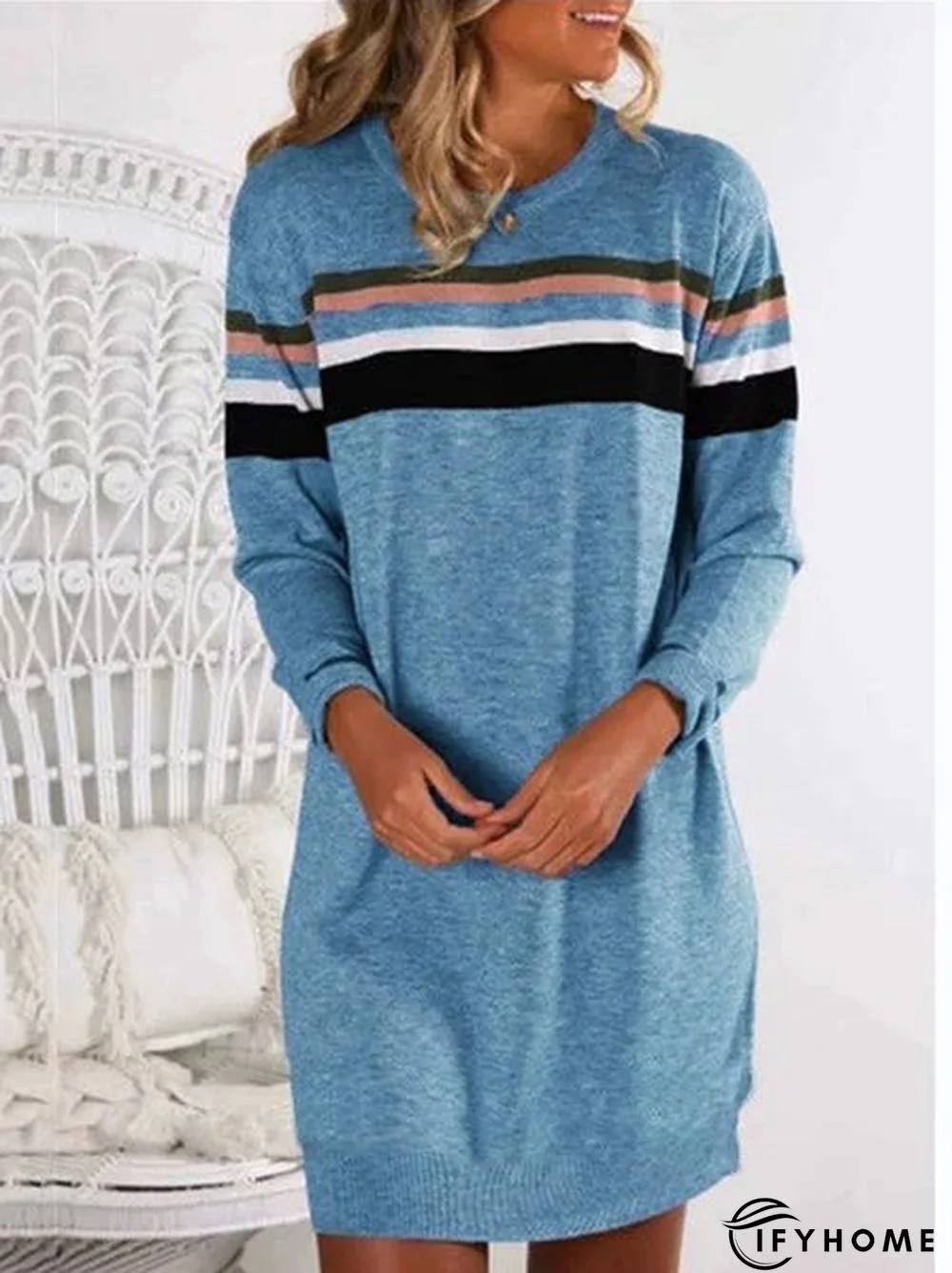 Gray Casual Crew Neck Top | IFYHOME