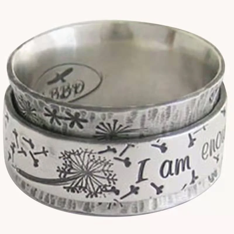 🔥Last Day 75% OFF🎁&rdquo;I Am Enough&rdquo; Meditation Dandelion Ring