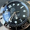 Seamaster Diver 300m Stainless Steel with Black Dial and Gold Bezel on Rubber Strap (42mm) Super Clone