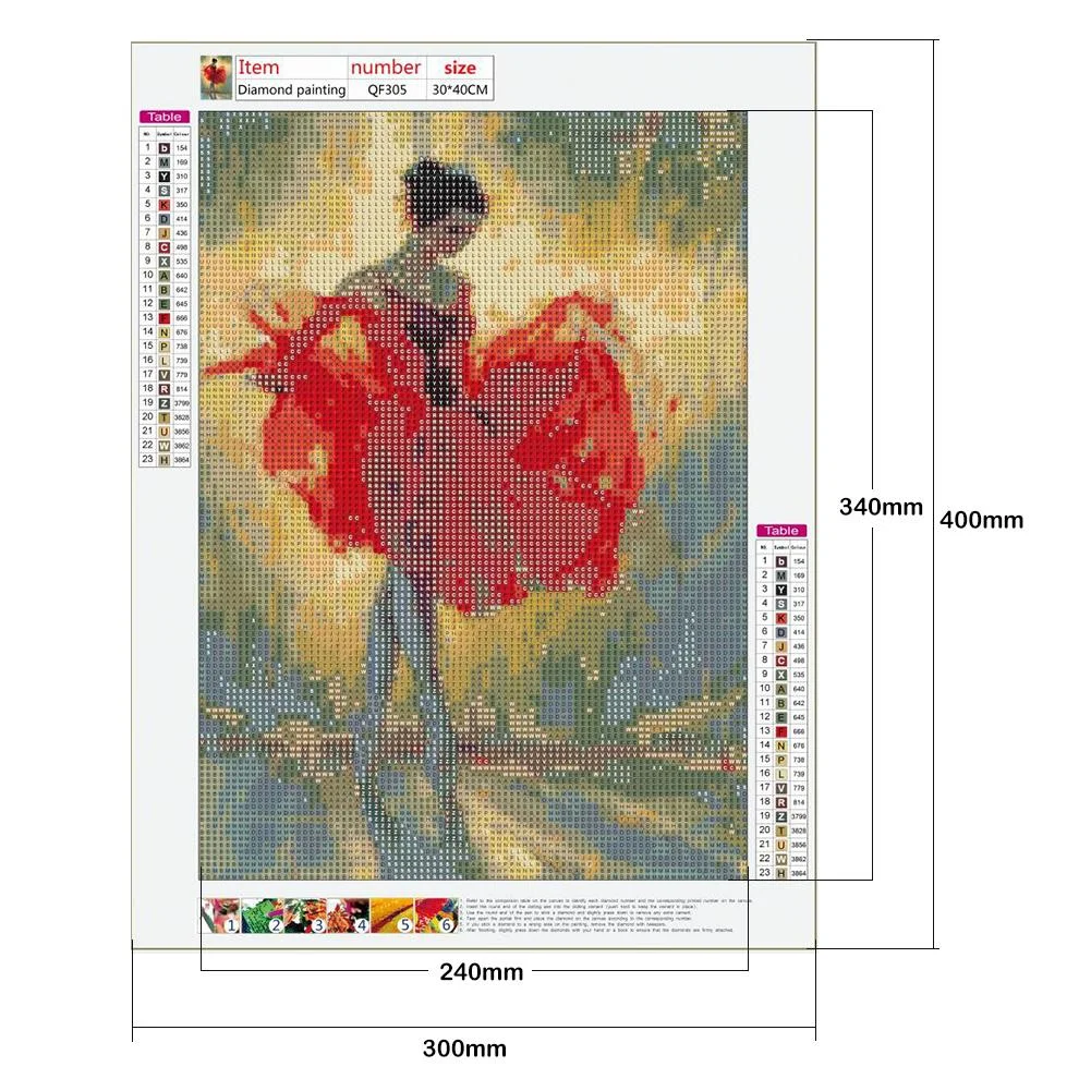 Diamond Painting - Full Round Drill - Ballet Girl(30*40cm)