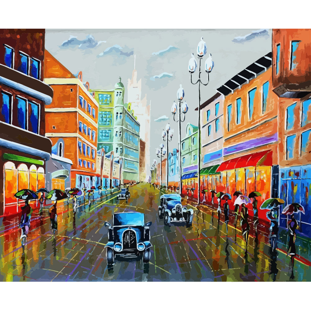 

40*50cm - Painting By Numbers - Orderly Street, 501 Original