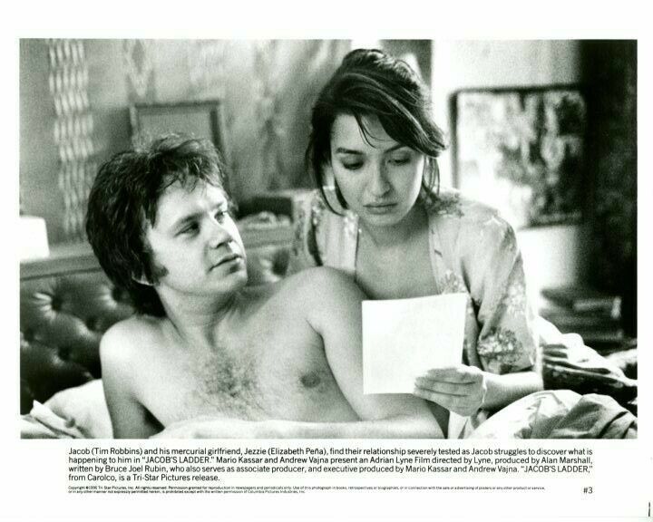 Tim Robbins Elizabeth Pena Jacob's Ladder Original Press 8X10 Photo Poster painting