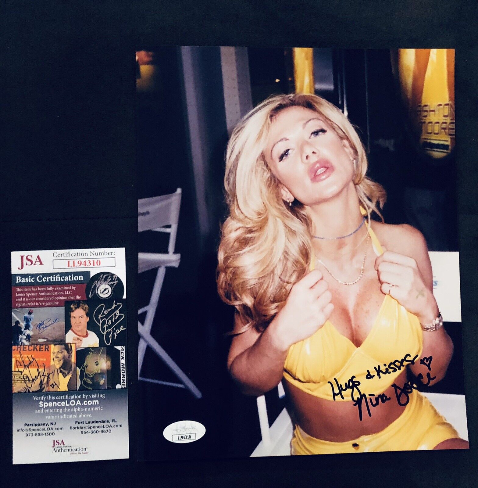 Nina Dolci Signed 8x10 Photo Poster painting ADULT STAR AUTOGRAPH Naughty America JSA Rare