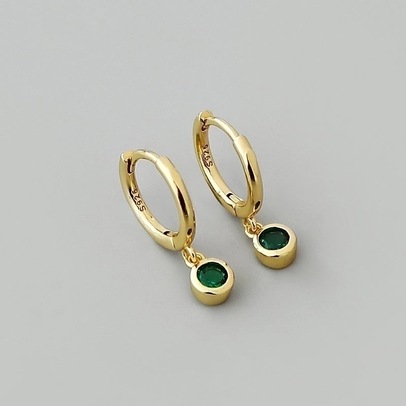 1 Pair Minimalist Geometric Plating Copper Drop Earrings