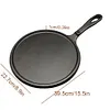 Cast Iron Round Griddle Nonstick Flat Skillet for Camping Indoor Outdoor Cooking