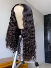 13x4 Full Lace Frontal Wig Wavy Wig 24inches black Hair Pre Plucked Human Hair Wig