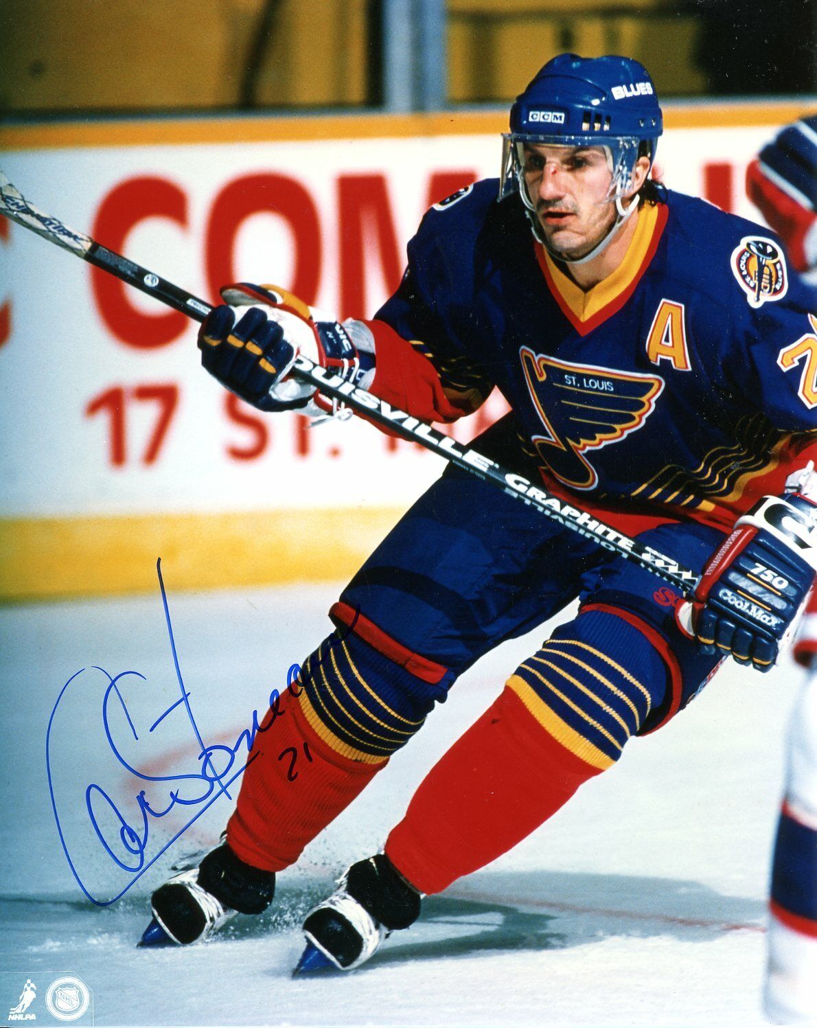 Guy Carboneau Autographed 8x10 St. Louis Blues # S251