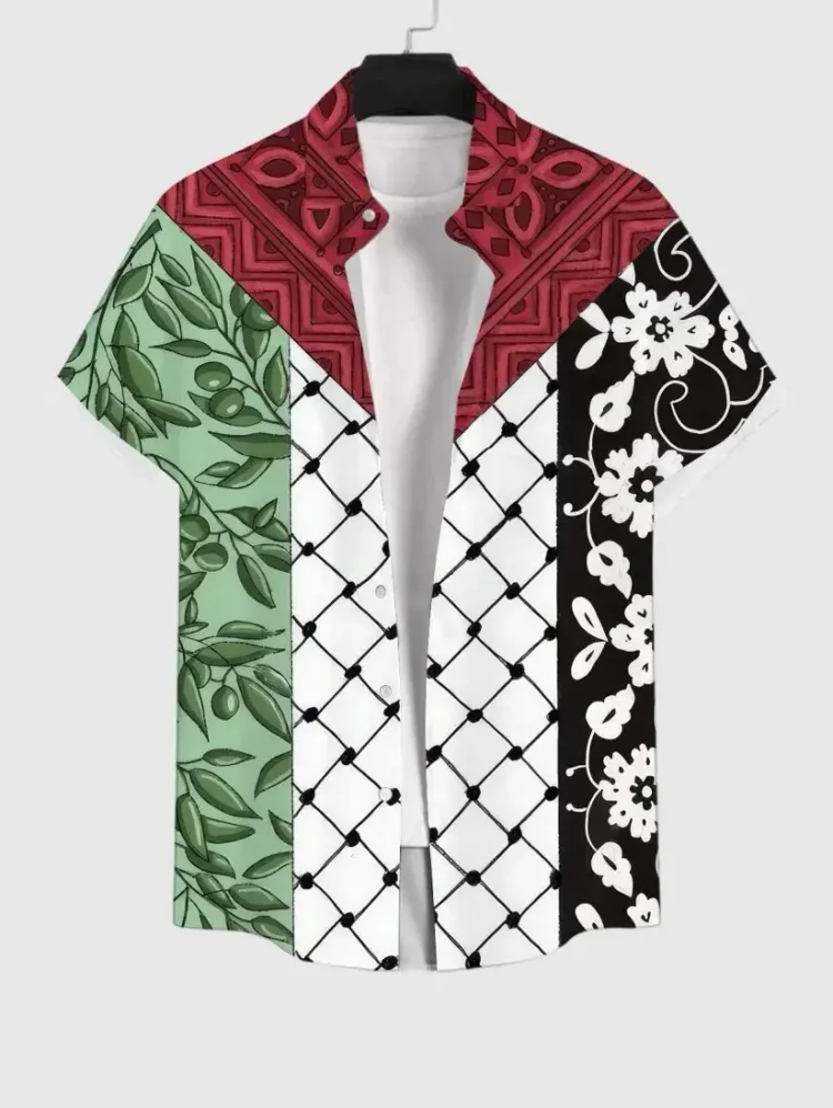I Hope Peace Forever Print Casual Shirt