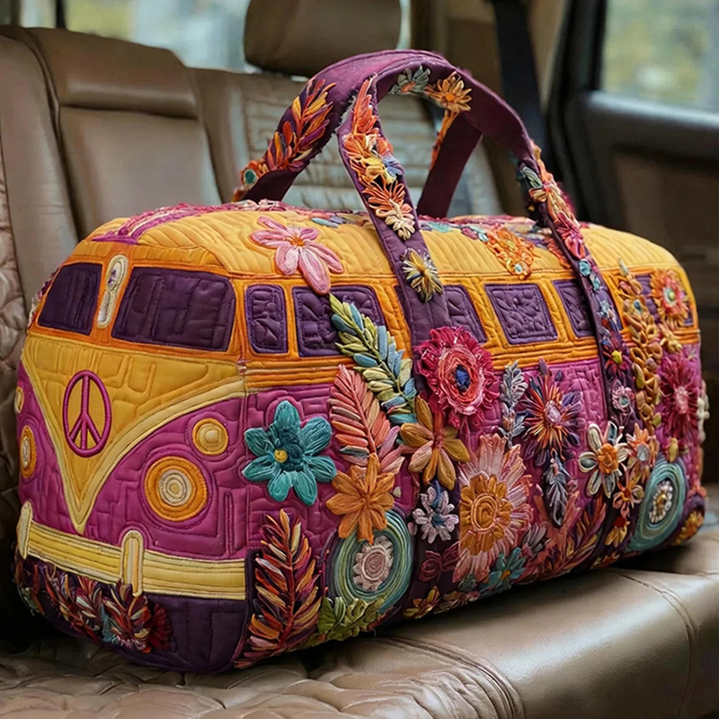 Hippie Van Quilted Duffle Bag elevenforest