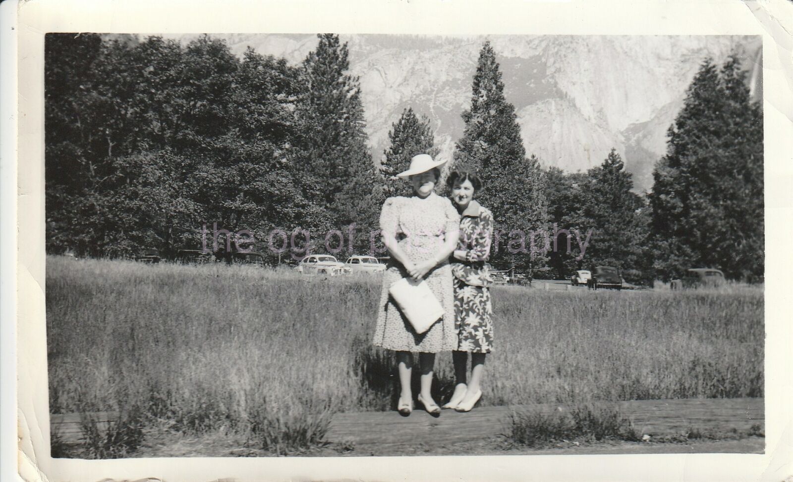 OUTDOOR TYPES Vintage FOUND Photo Poster painting bwOriginal Snapshot WOMAN 94 16