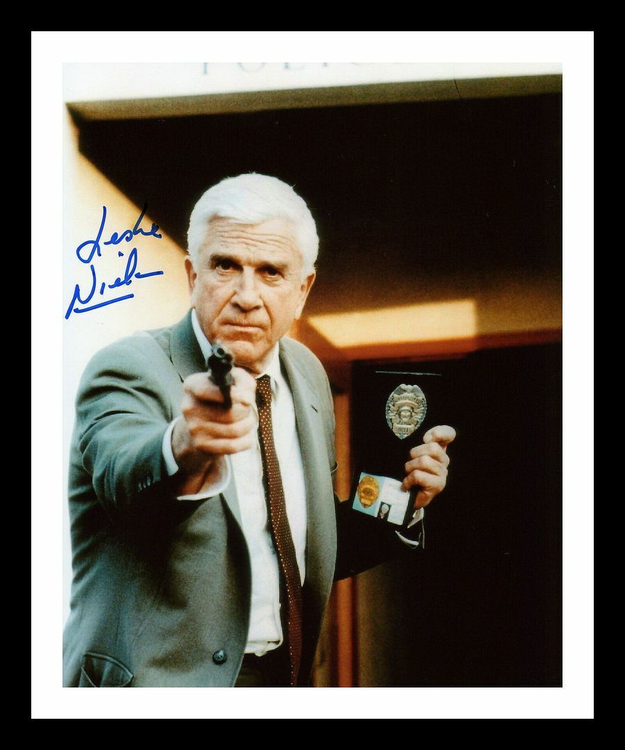 Leslie Nielsen - The Naked Gun Autographed Signed & Framed Photo Poster painting