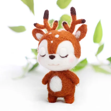 FeltingJoy - Cartoon Doll Needle Felting Kit - Sika Deer