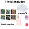 6pcs Diamond Painting Elephant Greeting Card Kits with Envelopes for Family Friend Gifts