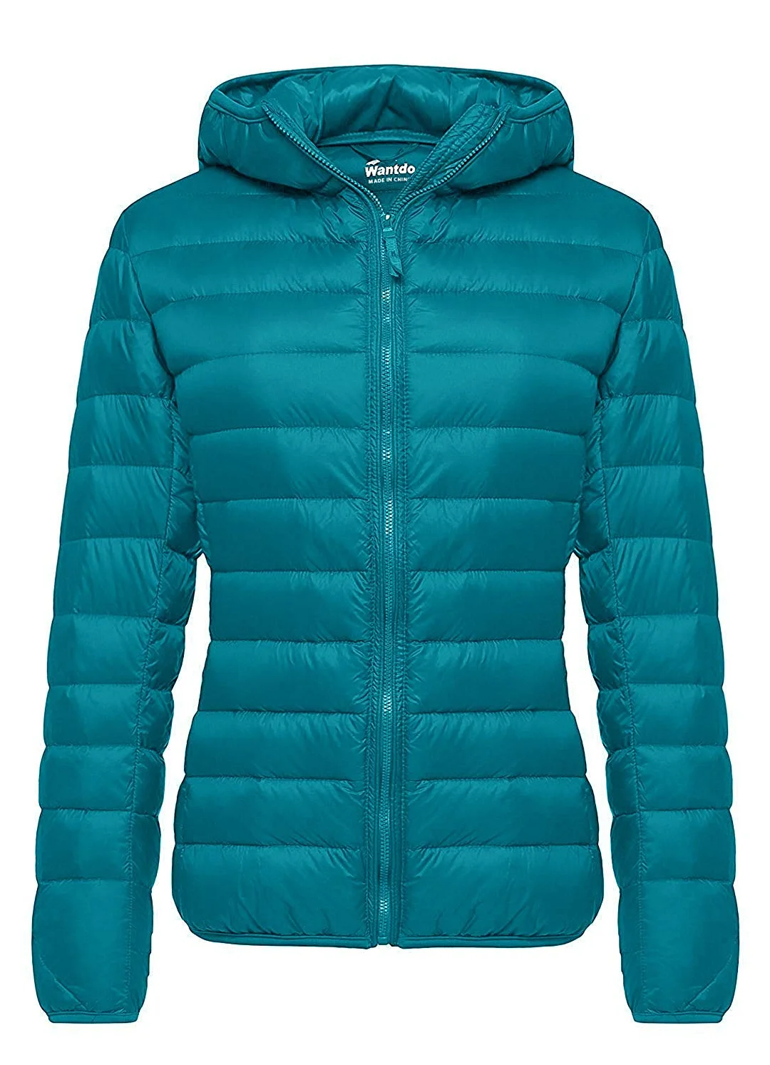 Women's Hooded Packable Ultra Light Weight Short Down Jacket