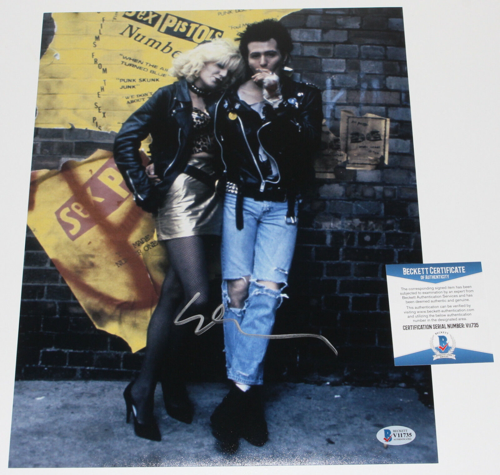 GARY OLDMAN SIGNED AUTHENTIC 'SID AND NANCY' VICIOUS 11x14 Photo Poster painting BECKETT COA BAS