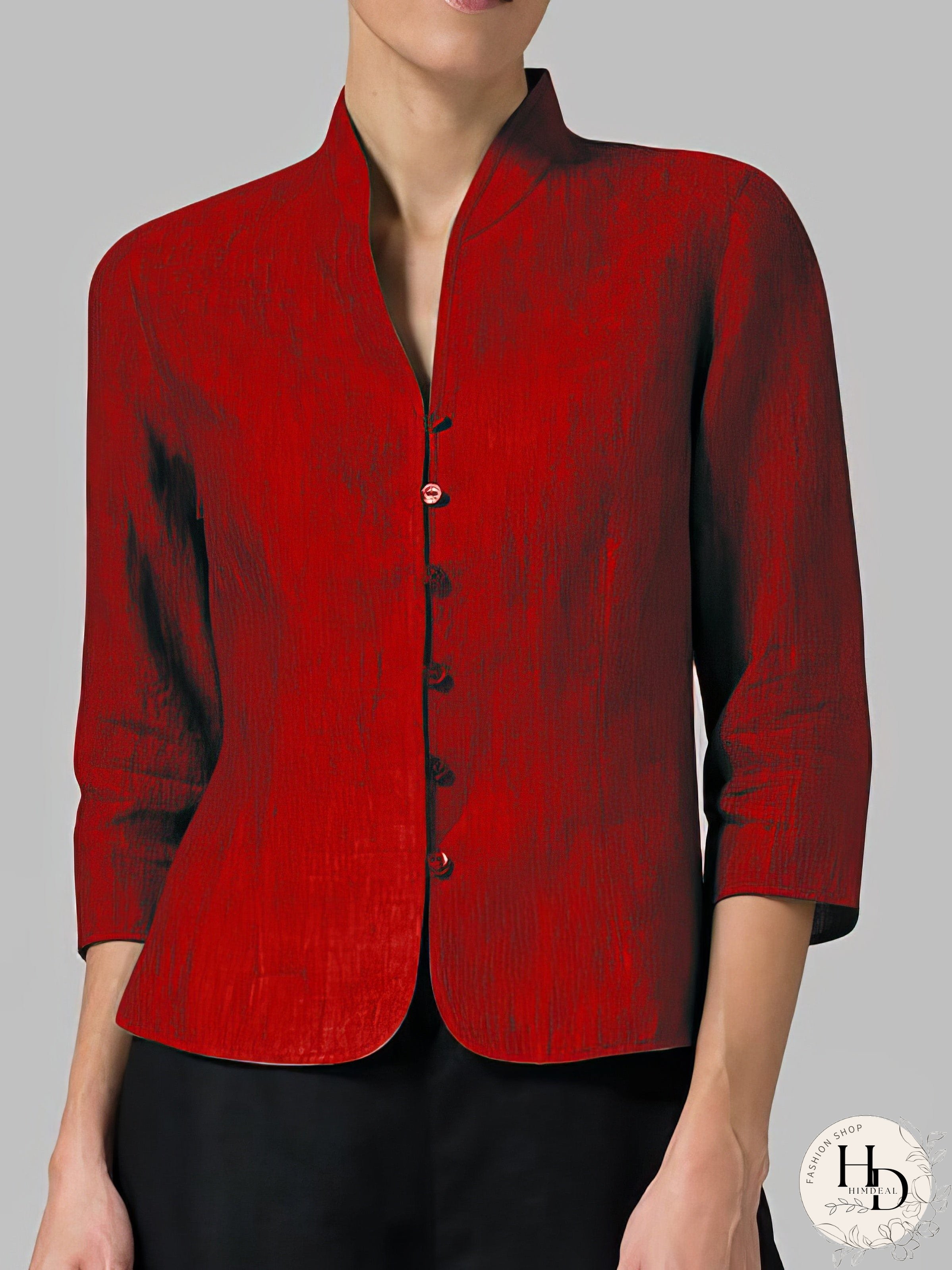 Stylish Linen and Cotton Blend Top