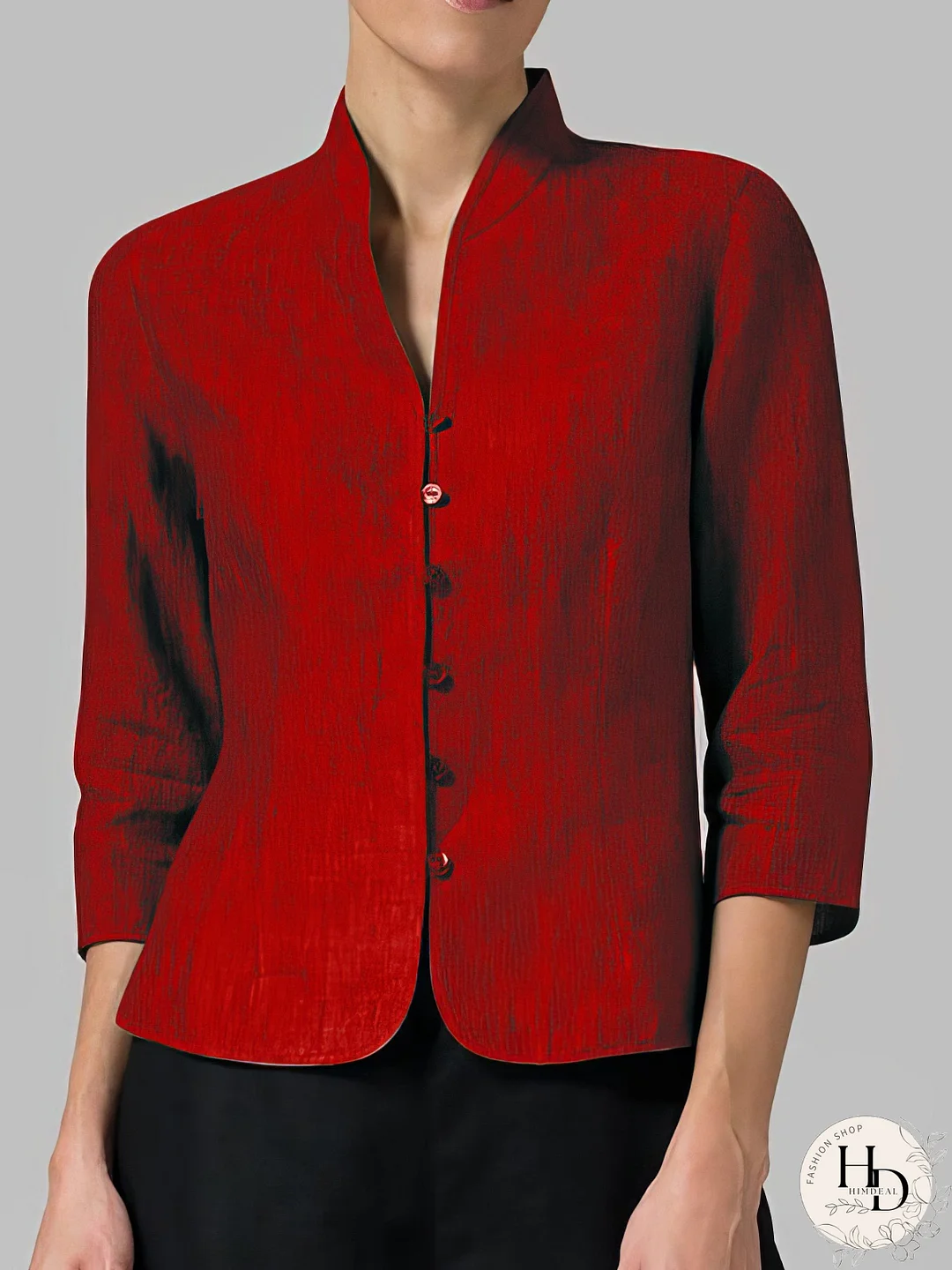 Stylish Linen and Cotton Blend Top