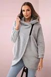Women's Plus Size Casual Zipper Hooded Design Sports Fleece Sweatshirt Zipper Jacket