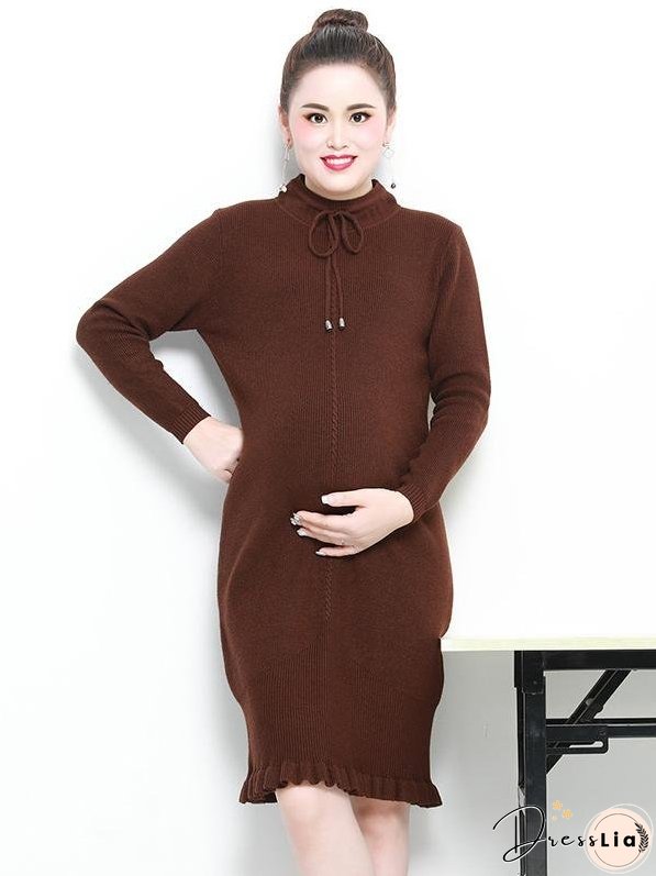 Embroidered Sweater Long Robe for Women