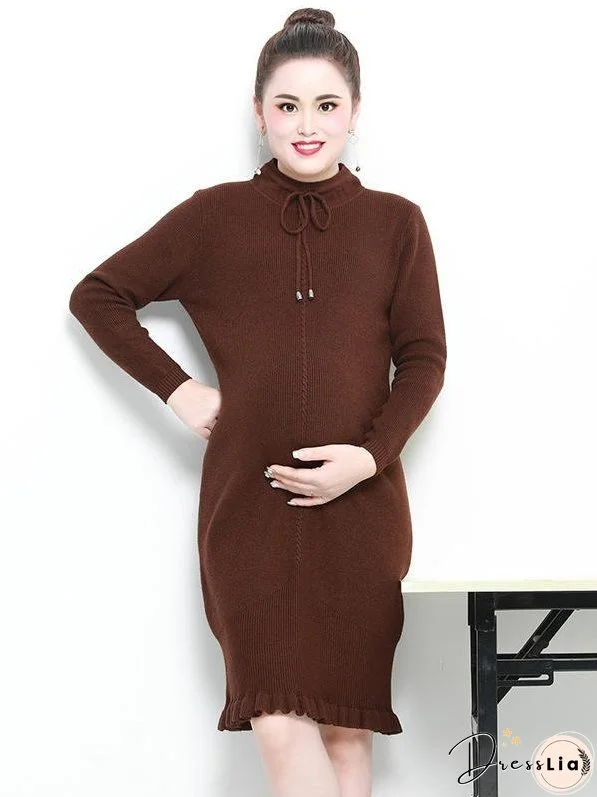 Embroidered Sweater Long Robe for Women