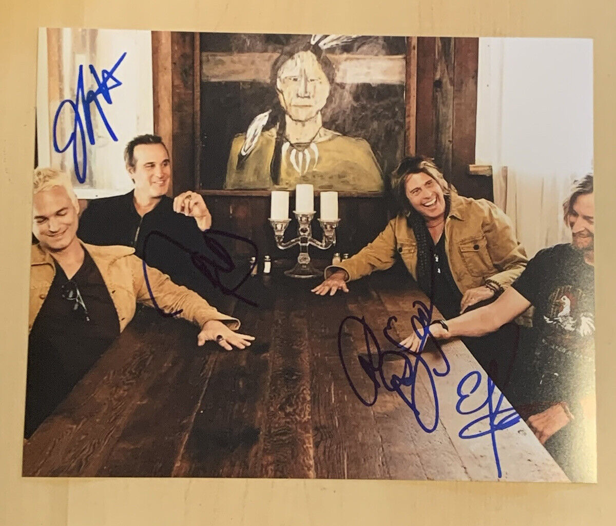 STONE TEMPLE PILOTS FULL BAND SIGNED 8X10 Photo Poster painting AUTOGRAPHED RARE JEFF GUTT COA