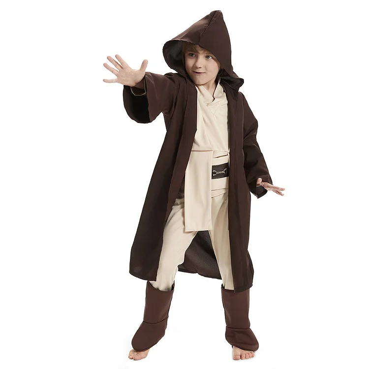Kids Children Obi Wan Kenobi Jedi Outfits Set Cosplay Costume Halloween Suit