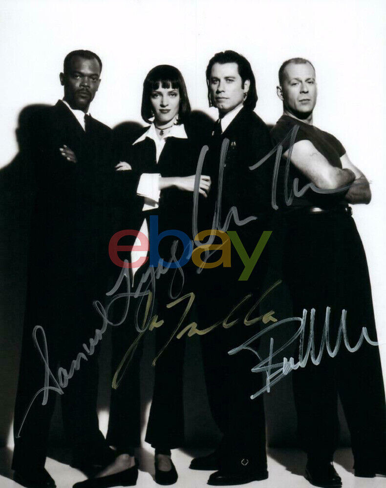 Uma Thurman John Travolta +2 signed 8x10 Picture Autographed Photo Poster painting REPRINT