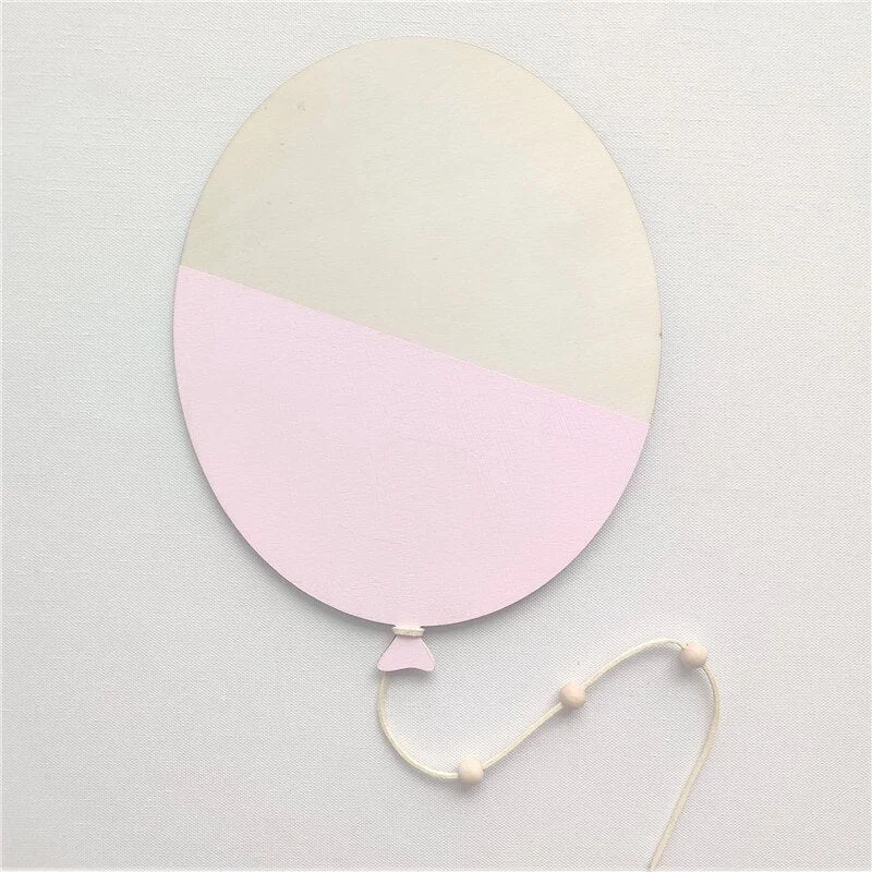 INS Nordic Wooden Balloon Wall Stickers For Kids Room Decorations Ornaments Baby Bedroom Wall Murals Nursery Decor Photo Props