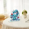 Christmas Acrylic DIY 5D Diamond Art Painting Napkin Holder Set (Snowman)