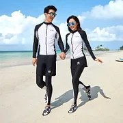 Rash Guard Couples 2025 New Korean Long Sleeve Multi Pieces Swimsuit Swimwear Bathing Suits Surfing Long Pant Sports Beachwear