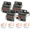 Bolipoeq 30Amp Circuit Breaker DC 12V-48V for Marine Boat Trolling Motor Automotive RV Trailer Car Solar System Battery Disconnect with Manual Reset Switch, IP67 Waterproof (Pack of 4)