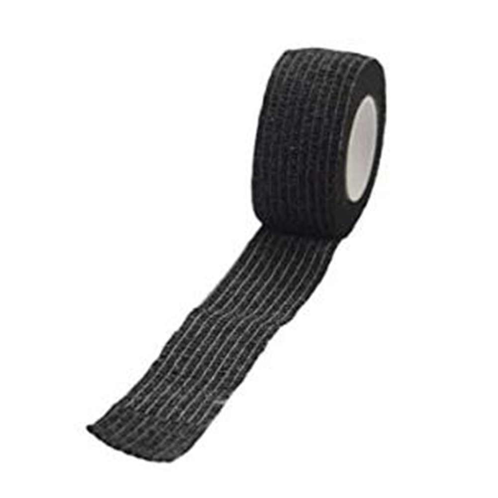 

1 Roll 2.5cm 4.5m Medical Self-adhesive Elastic Non-woven Wrap Tape Bandage, Black, 501 Original