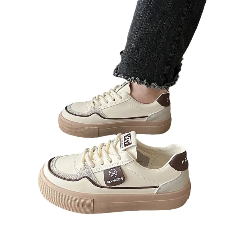 Churchf Churchf Spring, Summer, Autumn And Winter Season New Women's Shoes Students Low Top Round Head Small White Shoes