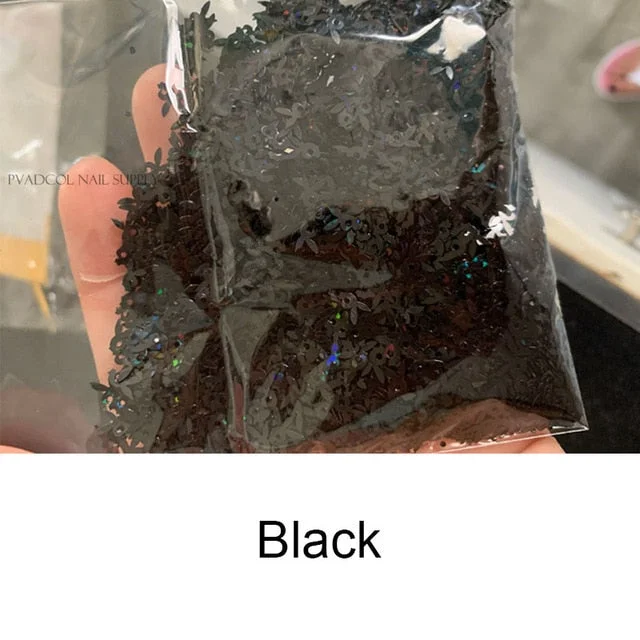 20g Rabbit Head Nail Glitter 3D Laser Holographic Nails Sequins Cute Bunny Sparkly Flakes Slices Acrylic Accessories Decoration-Nail Inspo