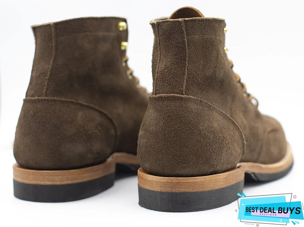 Cow Split Leather Men Boots Comfortable Boots Men Footwear Rubber Ankle Boots Men's Shoes