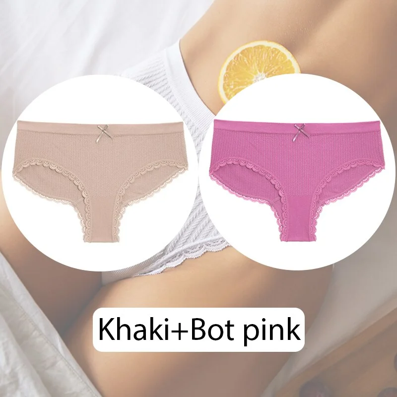 FINETOO Women Seamless Briefs 3D Jacquard Panties Low Waist Bow Underwear M-2XL Female Underpants Soft Ladies Panty Lingerie New