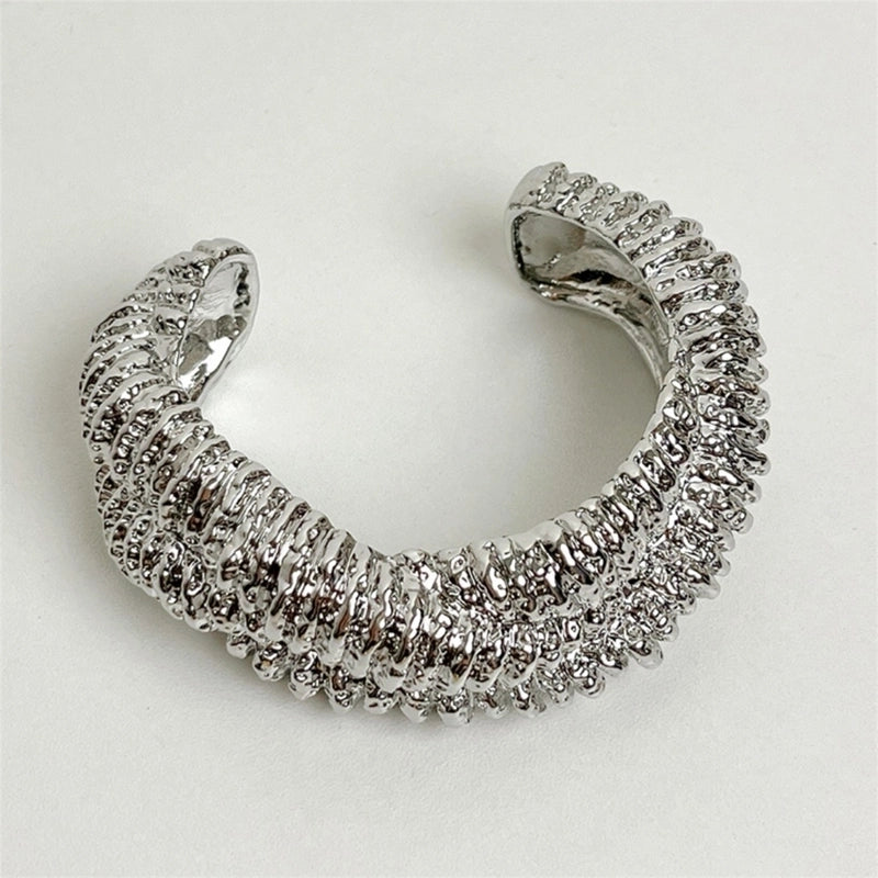 Retro Minimalist Geometric Gold Plated Silver Plated Copper Alloy Bangle