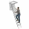 [US Local Warehouse] Ceiling Mounted Attic Ladder w/Handrails Retractable Loft Stairs 660LBS Capacity
