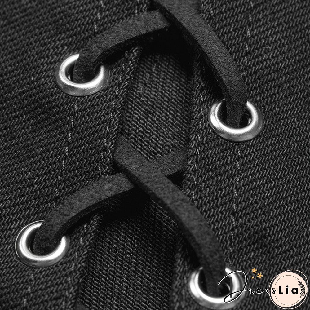 Women Punk Strap Shorts Washed Flash Denim Personality Handsome Casual Short Pants