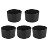 5PCs Rubber End Caps Round Bolt Covers Caps Bolt Cap for Bolt 60-63mm (Black)