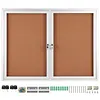 [US Local Warehouse] Enclosed Bulletin Board with Locking Door Outdoor Bulletin Board Aluminum Frame Wall Display Case Weatherproof for  Office Commercial Hospital Etc