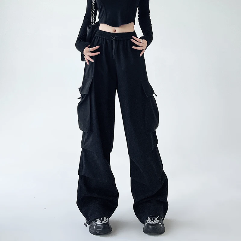 Gamezwind fall outfits two piece Autumn New American Cargo Pants for Women High Waisted Wide Leg Pants Casual and Loose Outwear Pants Woman